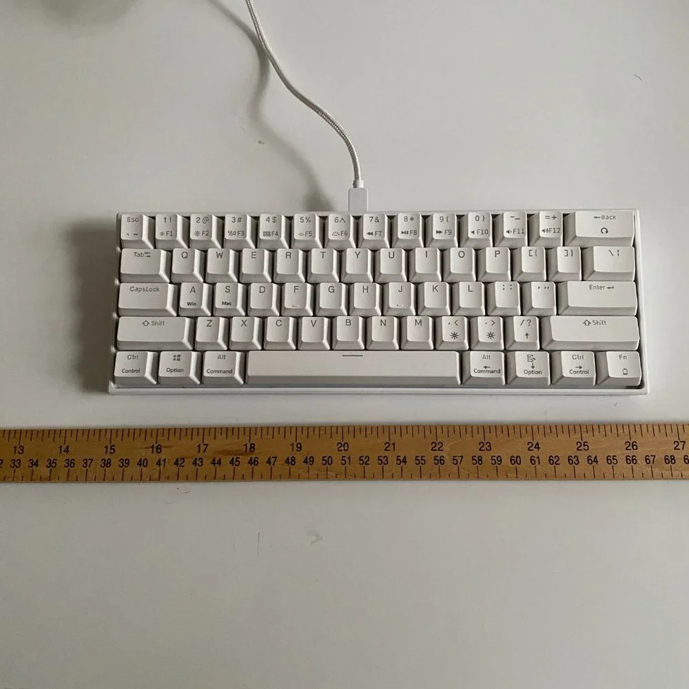 Velocifire Ergonomic Retro Looking Mechanical Keyboard With USB Cord TKL61WS M1
